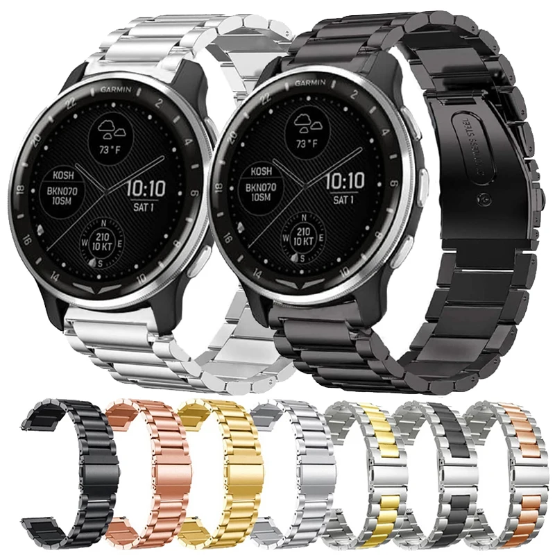Schnellverschluss-Metallarmband aus Edelstahl für Garmin D2 Air X10, Ersatzarmband für Garmin D2 Air X10 GPS Smartwatch-Armband