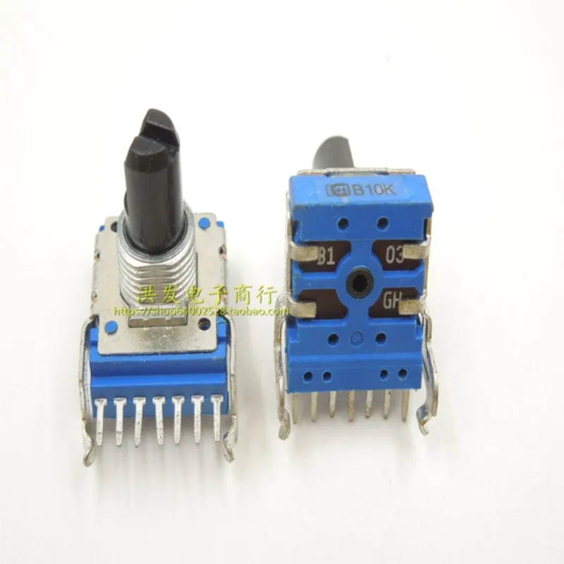 5PCS RV1413 เครื่องขยายเสียง Potentiometer B103 Potentiometer B10K 7 ขาพร้อมวงเล็บครึ่งความยาวเพลา 15 มม.