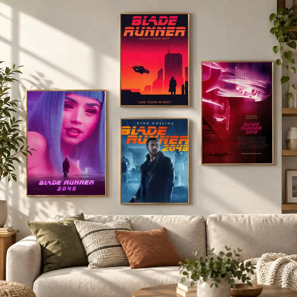 Blade Runner 80s Sci Fi Cinema Neon City Aesthetic Poster Aesthetic Art Print for Bedroom & Living Room Decor, Unframed
