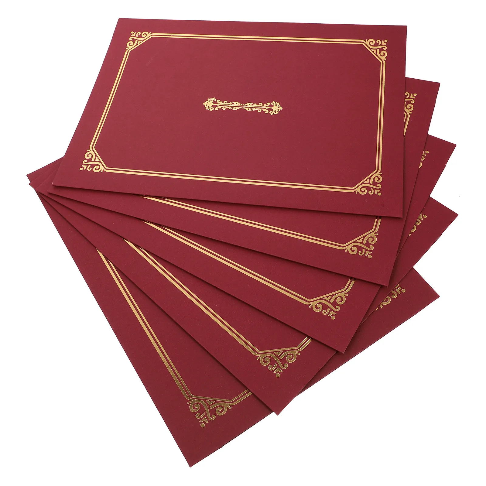 

5Pcs Certificate Covers Paper Protective Document Holders Elegant Diploma Award Presentation A4 Certificate Frame
