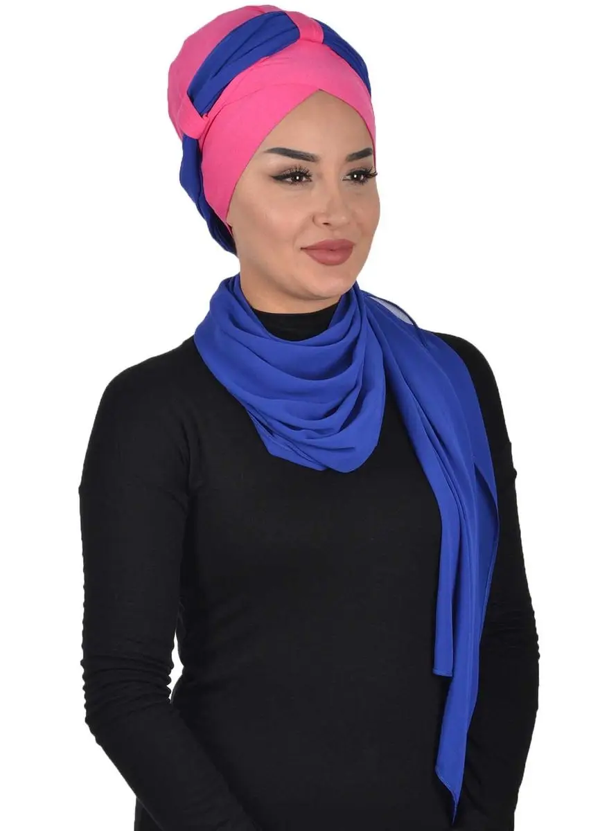 Selendang Sifon Katun Combed Fuchsia