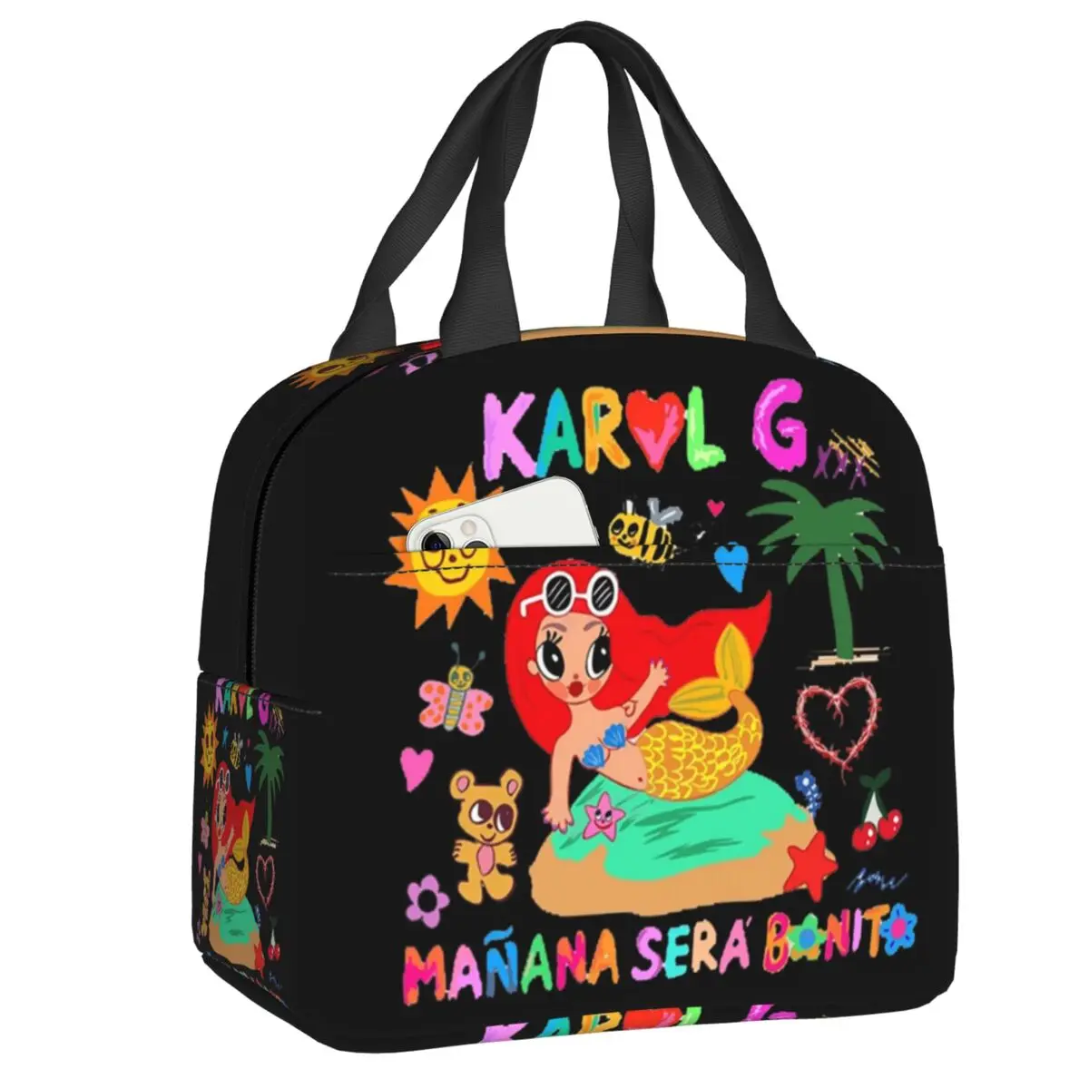 Custom Manana Sera Bonito Colombian Singer Karol G Insulated Lunch Bag for Women Leakproof Thermal Cooler Lunch Tote Travel