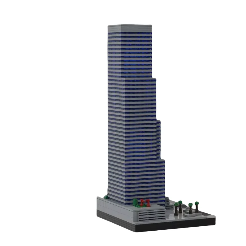 Citi Center Tower model wieżowca 1226 sztuk małych cząstek MOC pasujące klocki do zabawek wyświetlają kreatywne prezenty świąteczne