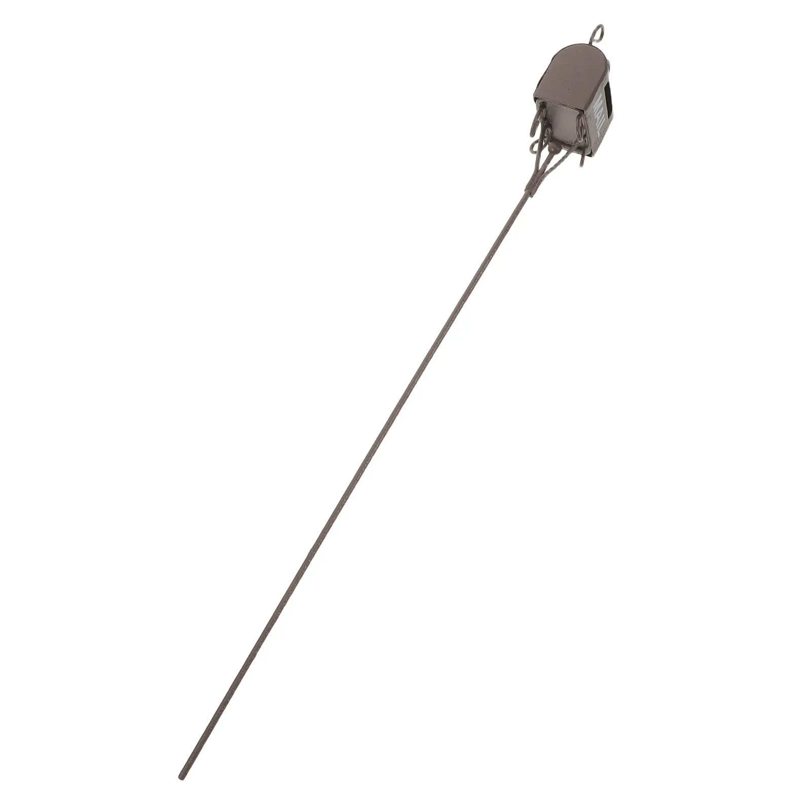 Small Iron Garden Stake Miniature Decorative Flower Pot Insert Outdoor Metal Flower Pot Decorative Stake Yard Ornament