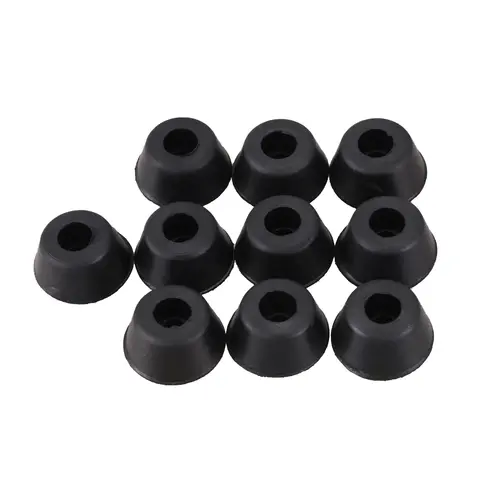 원추형 오목 범퍼 패드, 블랙, 21mm x 10mm, 10 개