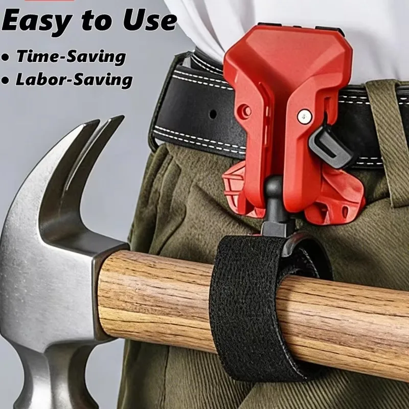 High-Hardness Self-Locking Drill Holder with Belt Clip Quick Release Power Tool Waist Holster Thickened Portable Storage