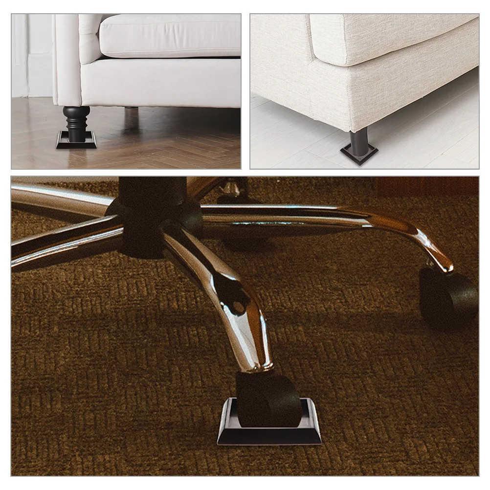 

16pcs Table Leg Pads Non Floor Protectors Chair Wheel Stoppers Furniture Compact Bed Stoppers for Home Use