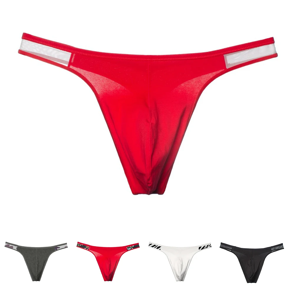 

Мужское однотонное дышащее нижнее белье с низкой талией, эластичные трусы, японские стринги, сексуальное классическое белье