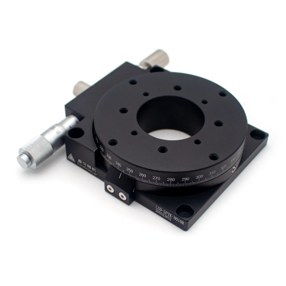 Manual Precision R-Axis Hollow Rotary Stage, 360° Angle Adjustment Platform