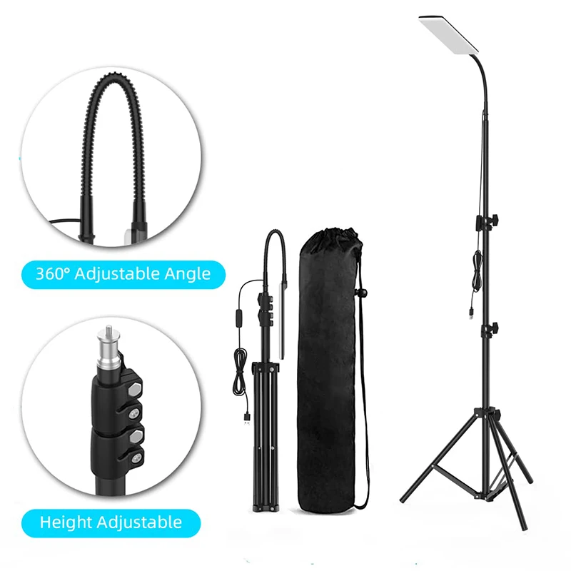 

VN 1680 Lumen Portable LED Work Lights with Stand Telescoping Tripod Outdoor Light Powered by USB 5V Camping Lanterns