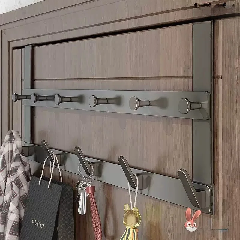 Wall Mounted Door Back Hooks Clothes Hanger Bedroom No Drilling Bathroom Seamless Storage God Tool AB Eyinuor Aesthetic Series