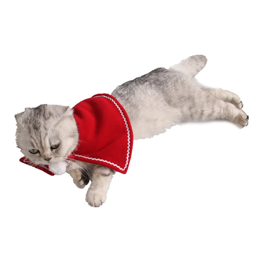 

Red Cape Dog Christmas Pet Costume Adorable Festive Cloak Photo Taking Comfortable Material Pet Accessories Cat Cape
