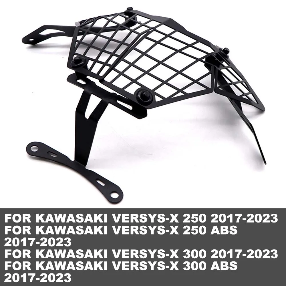

Motorcycle modification parts Headlight Head Light Guard Protector Grille Cover Fits For Kawasaki VERSYS-X250 X300 ABS 2023-2017