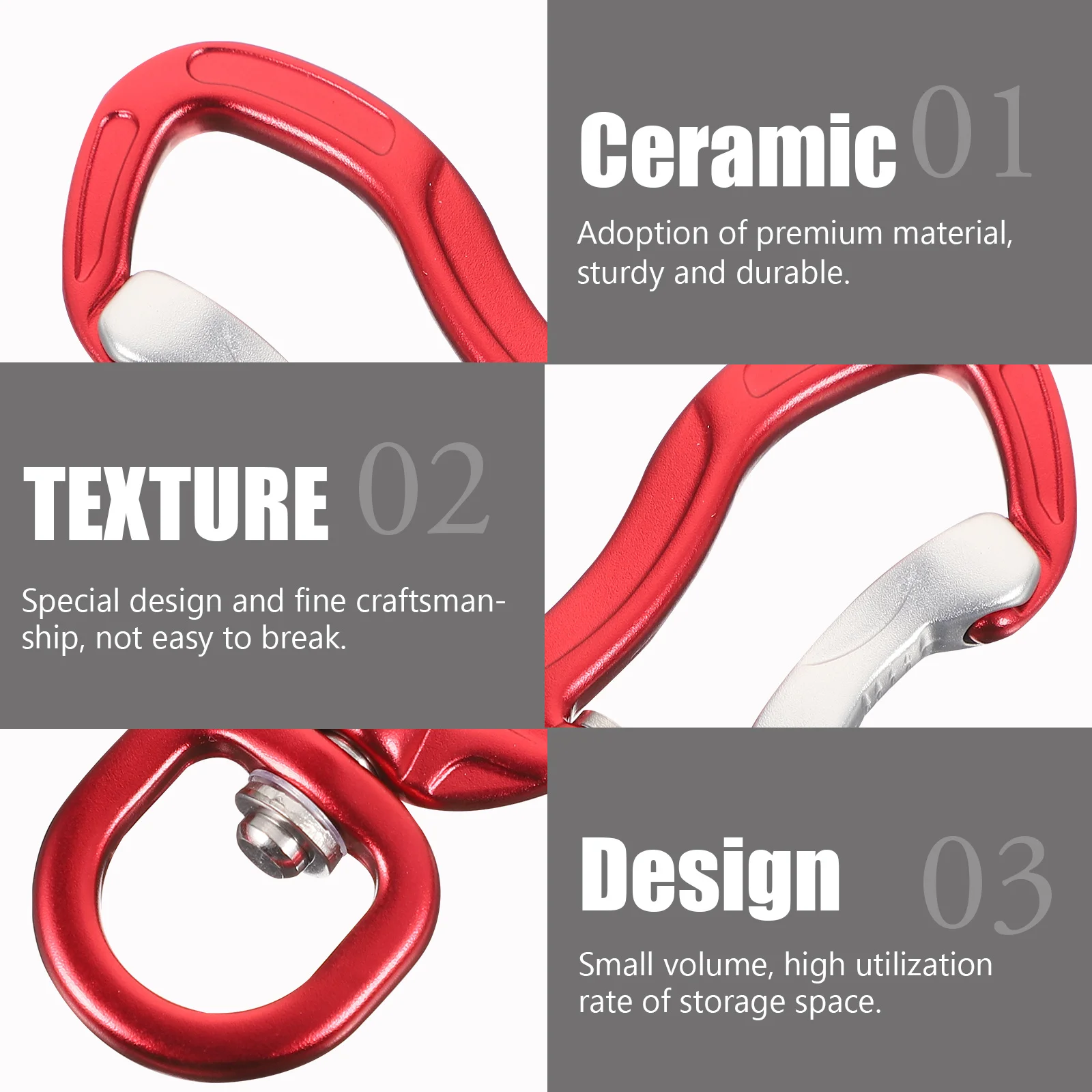 다기능 빠른 고정 내구성 있는 클라이밍 액세서리 캠핑 하이킹 장비 범용 키 체인 도그 버클