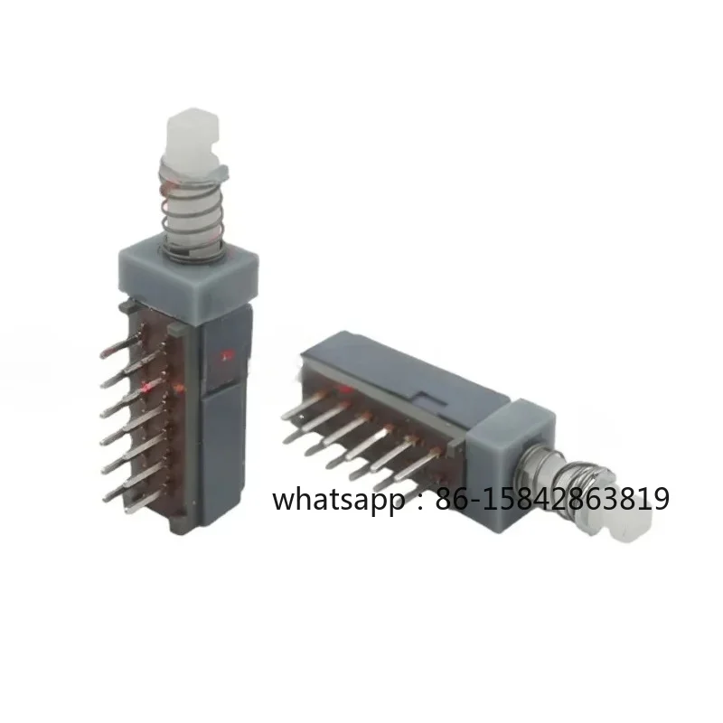 10PCS Direct Key Switch MPN-S4-A Self-locking 4-pole 12 Pin Piano   4-way Buttons