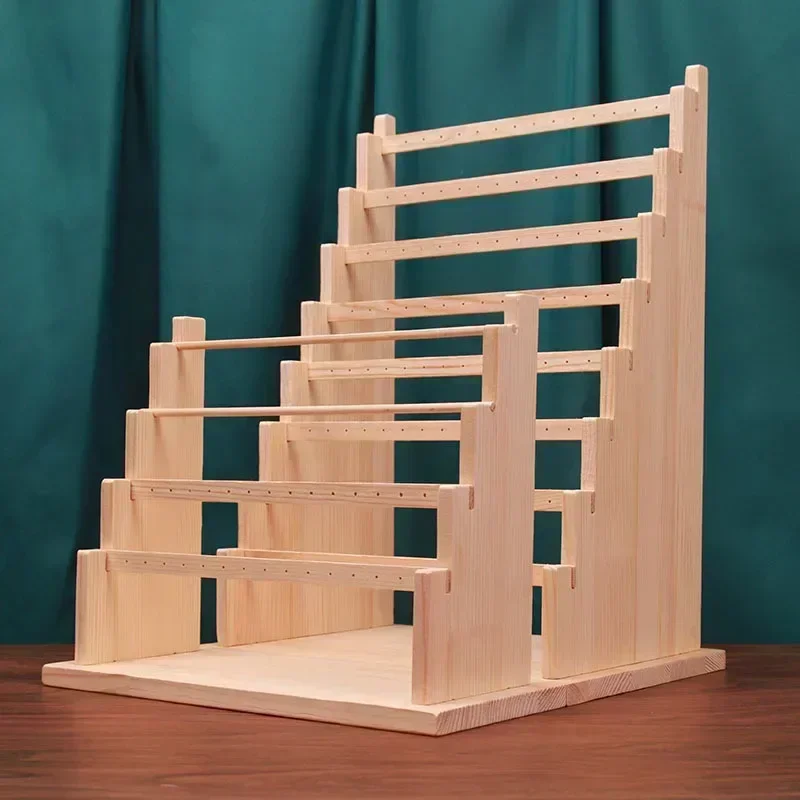 Solid Wood Earring Rack Household Jewelry Storage Hanging Ear Clip Display Earring Card Paper Prop Organizer