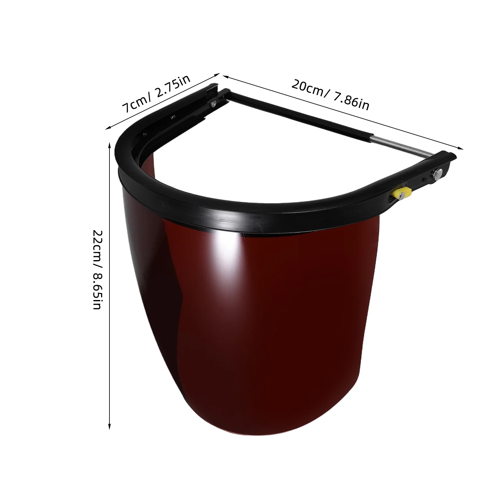Escudo antisalpicaduras, cara completa marrón, resistente a impactos, a prueba de calor, protector de molienda de soldadura, máscara facial de seguridad reutilizable para