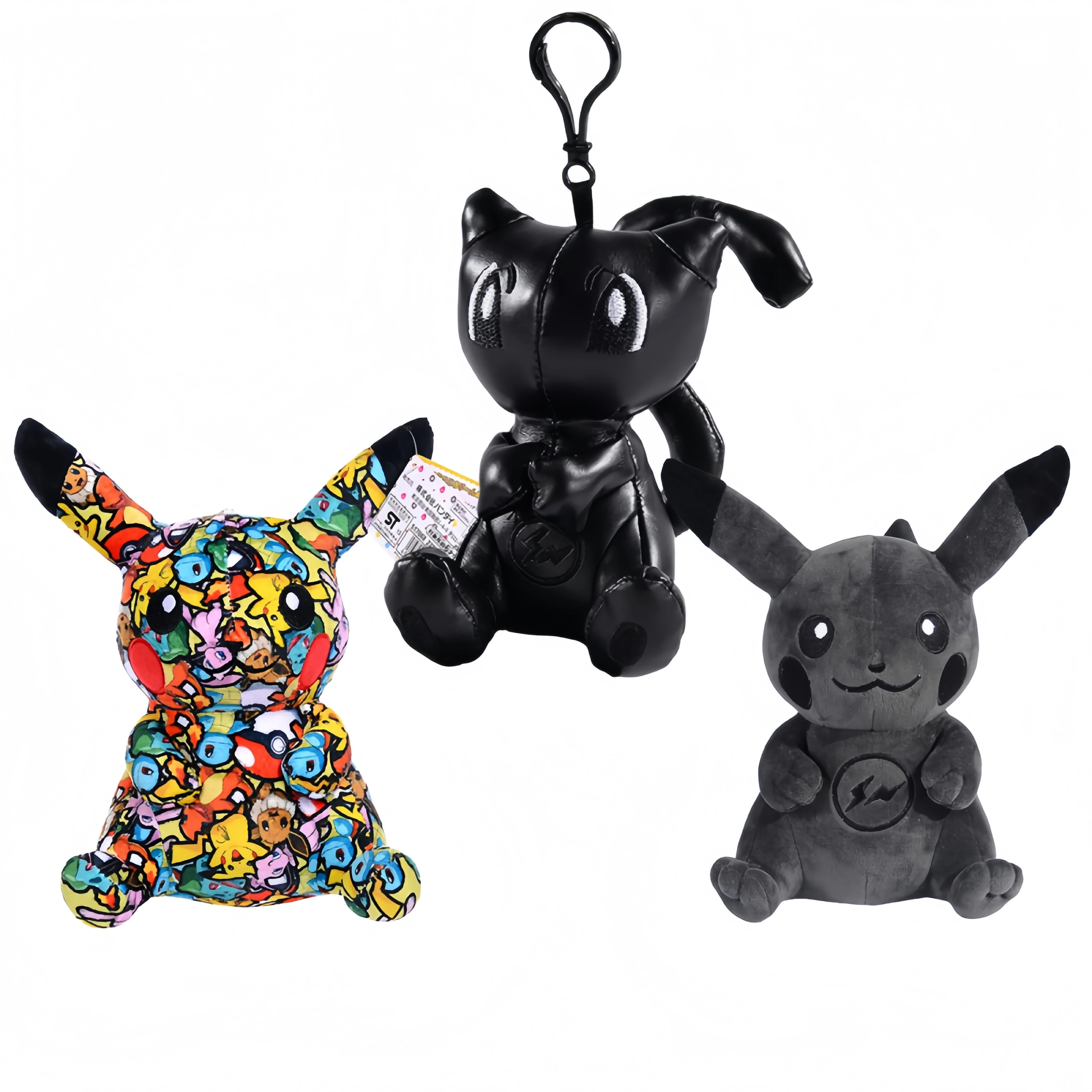 

Color Pokemon Cute Pet Figures Pikachu Cartoon Black Pikachu Mew Plush Toy Pokémon Anime Stuffed Doll Kids Gift