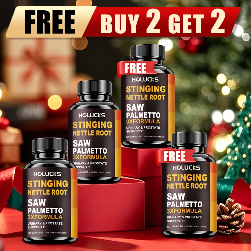 

Premium Saw Palmetto Extract with Stinging Nettle & Pumpkin Seed, Support Prostate Function, Hair Health & Urinary Tract for Men