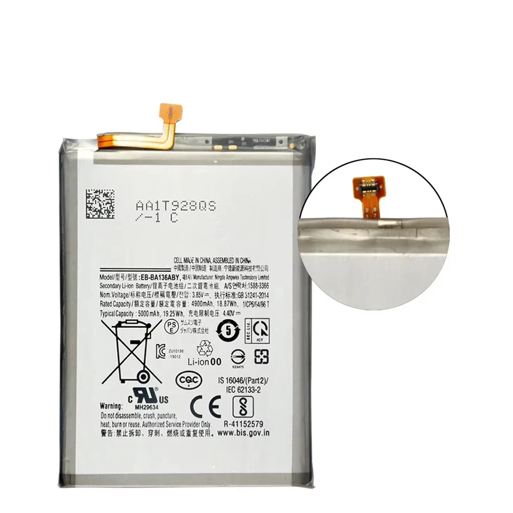 Batteria di ricambio nuova originale EB-BA136ABY per batteria originale Samsung Galaxy A13 5G, batteria del telefono cellulare sostituibile + strumenti