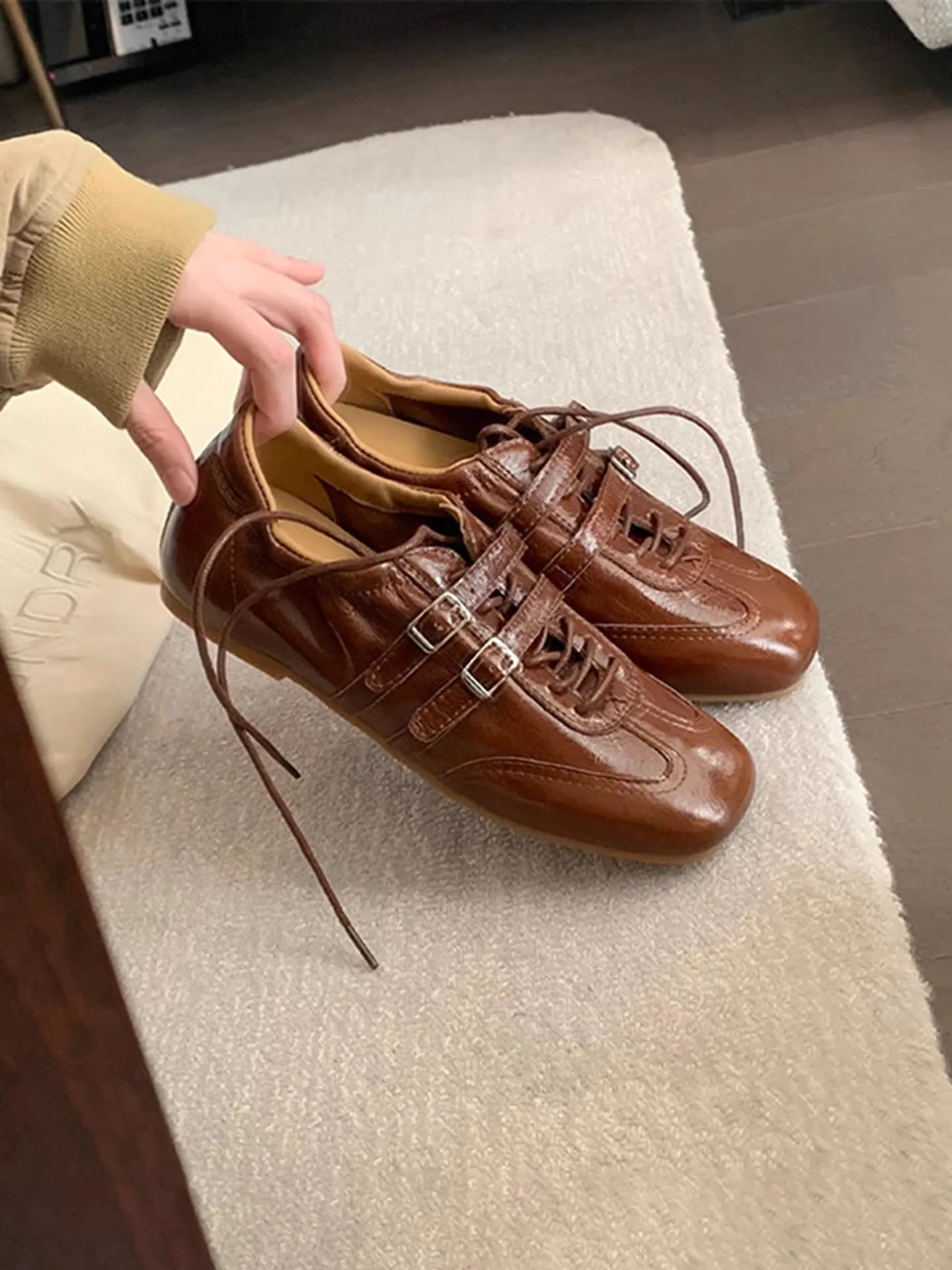 casual-outdoor-women's-ballet-sle-soft-bot-double-bule-oelace-design-cowhide-dequan-oes-faionable-and-comfortable