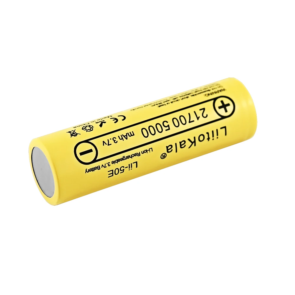 2020 liitokala lii-50E 21700 5000mah bateria recarregável 3.7v 5c descarga baterias de alta potência para aparelhos de alta potência