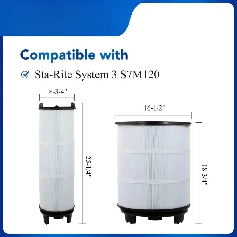 3 نظام Sta-Rite 3 S7M120 استبدال فلتر حمام السباحة الداخلي والخارجي 25021-0200S 25022-0201S Darlly SR300 300Sq.ft