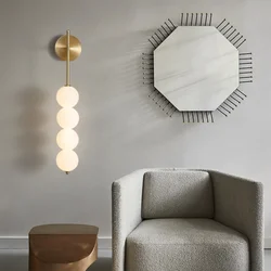 Nordic Modern Ball Wall Lamp Living Room Bedroom Study Corridor Kitchen Restaurant Led Light Home Decor Lighting Indoor Sconce