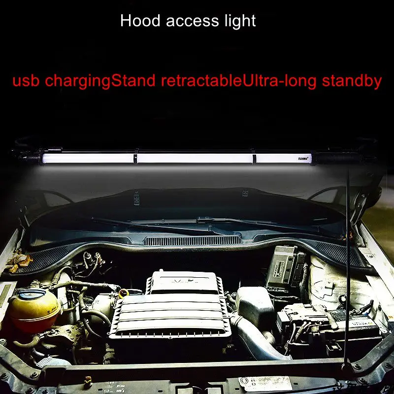 

Lighting hood engine repair light shrink bracket rechargeable work light waterproof oil-proof auto repair light