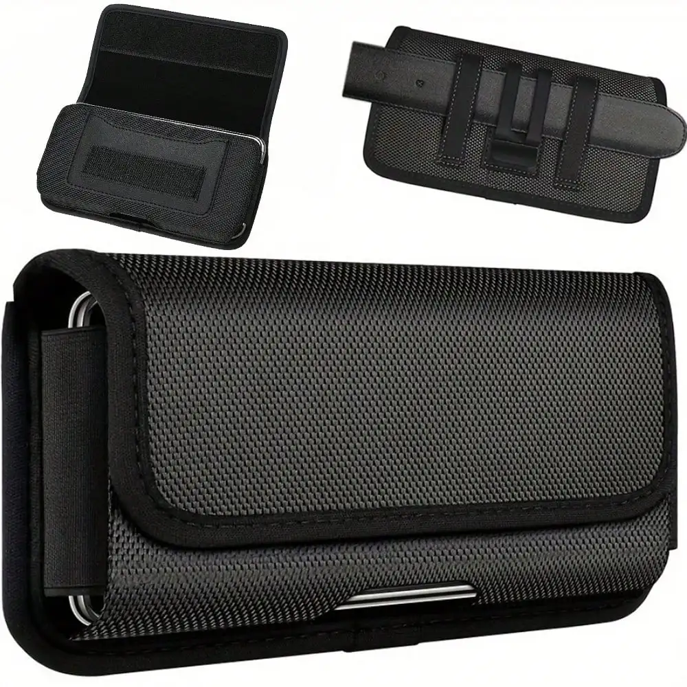 Fashion Simple Black Waist Bag Outdoors Sports Fanny Bag Phone Bag Trendy Versatile Men's Belt Bag Commute Lightweight