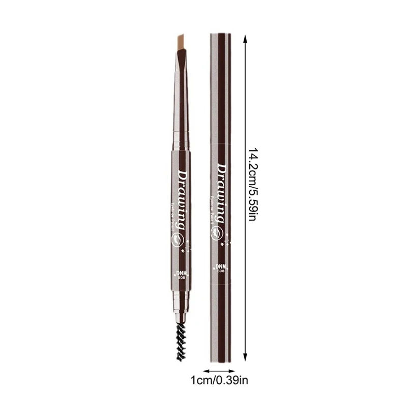 DNM 7 Color Natural Makeup Double Head Super Fine Eyebrow Pencil Waterproof Long Lasting Easy Ware Eye Brow Make Up Pen