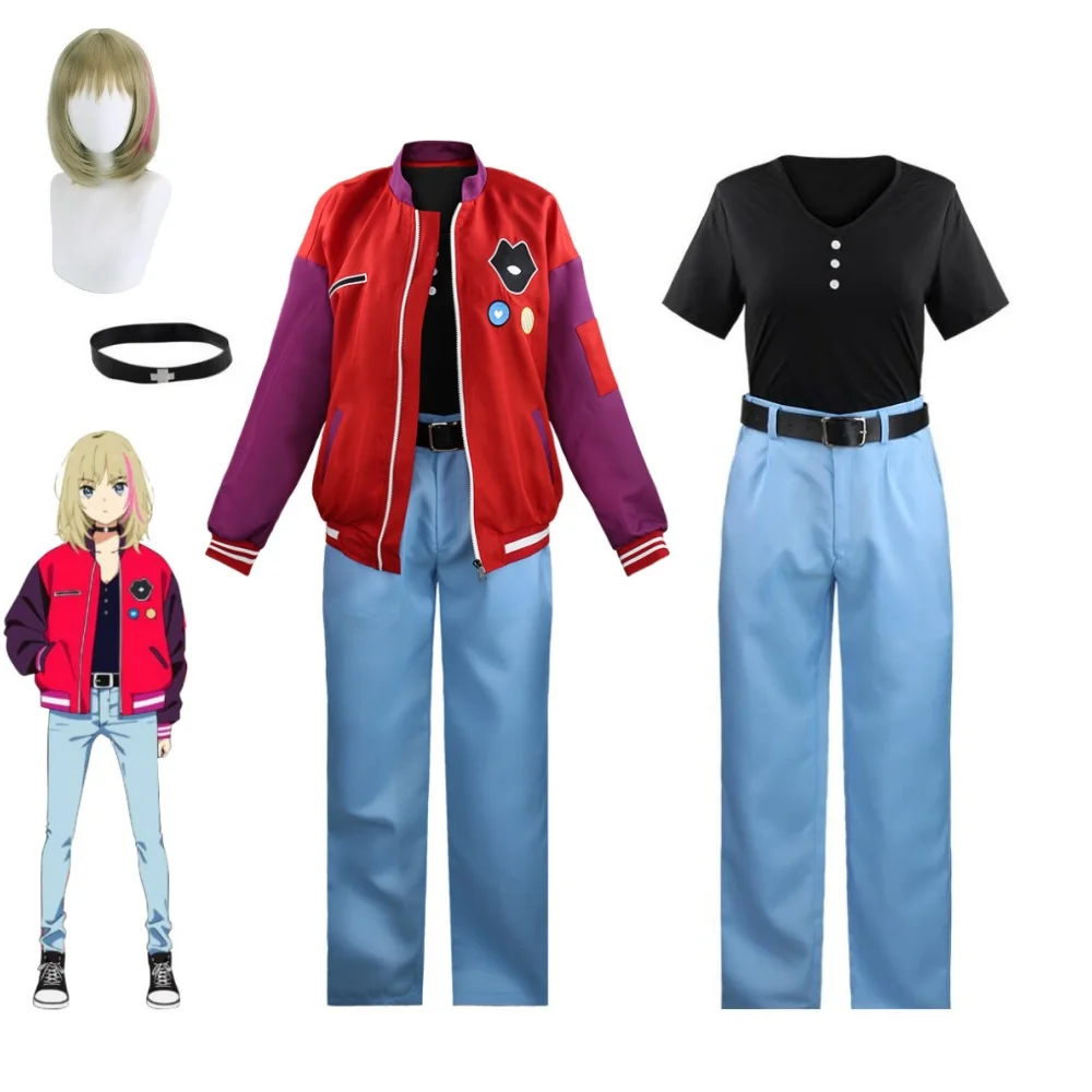 

Anime Wonder Egg Priority Kawai Rika Cosplay Costume Cute Girl Baseball Uniform Sportswear Women Spring Autumn Coat Pants Suit