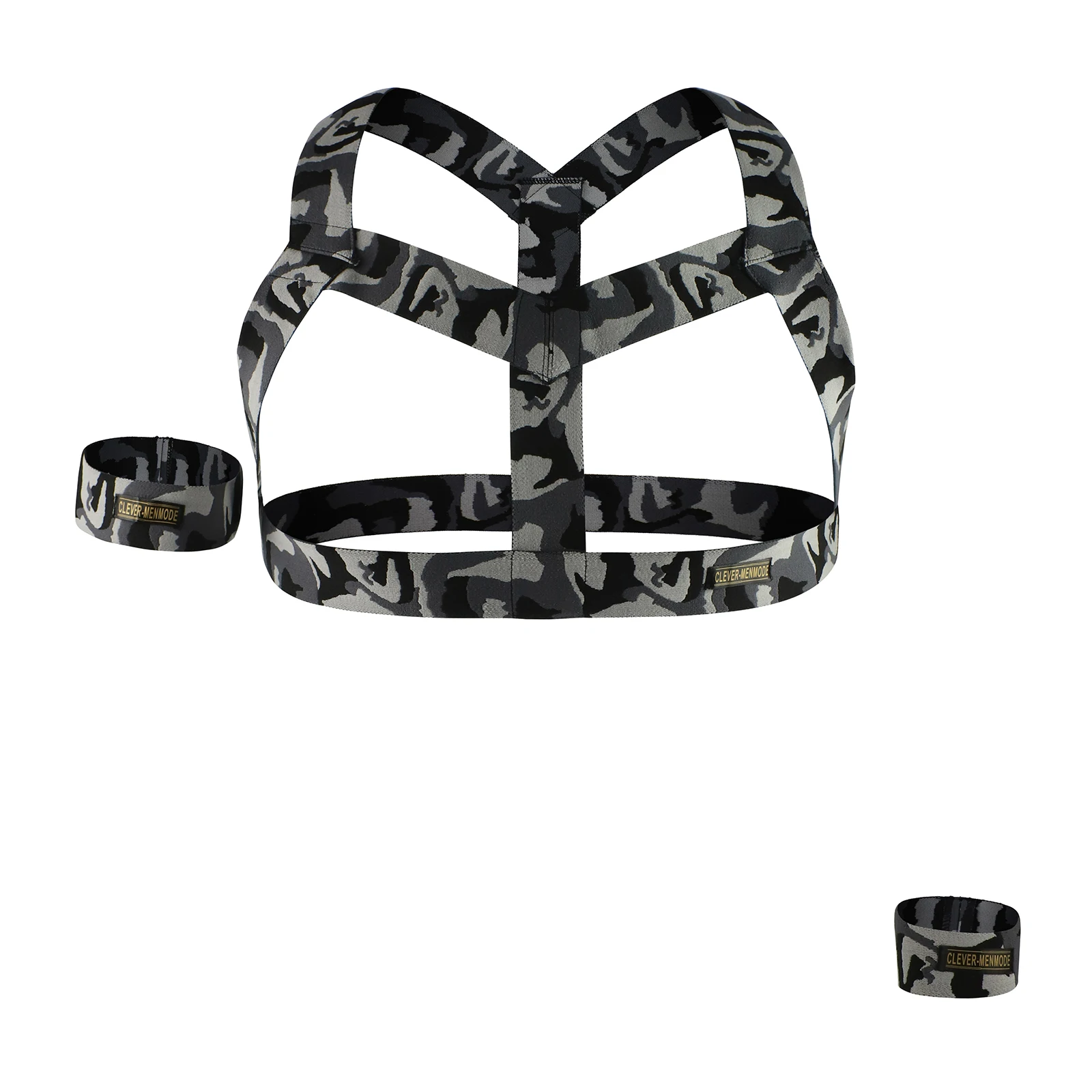 CLEVER-MENMODE Male Lingerie Harness Men Bondage Clothing Sexy Body Chest Harness Strap Punk Rave Costumes Camouflage