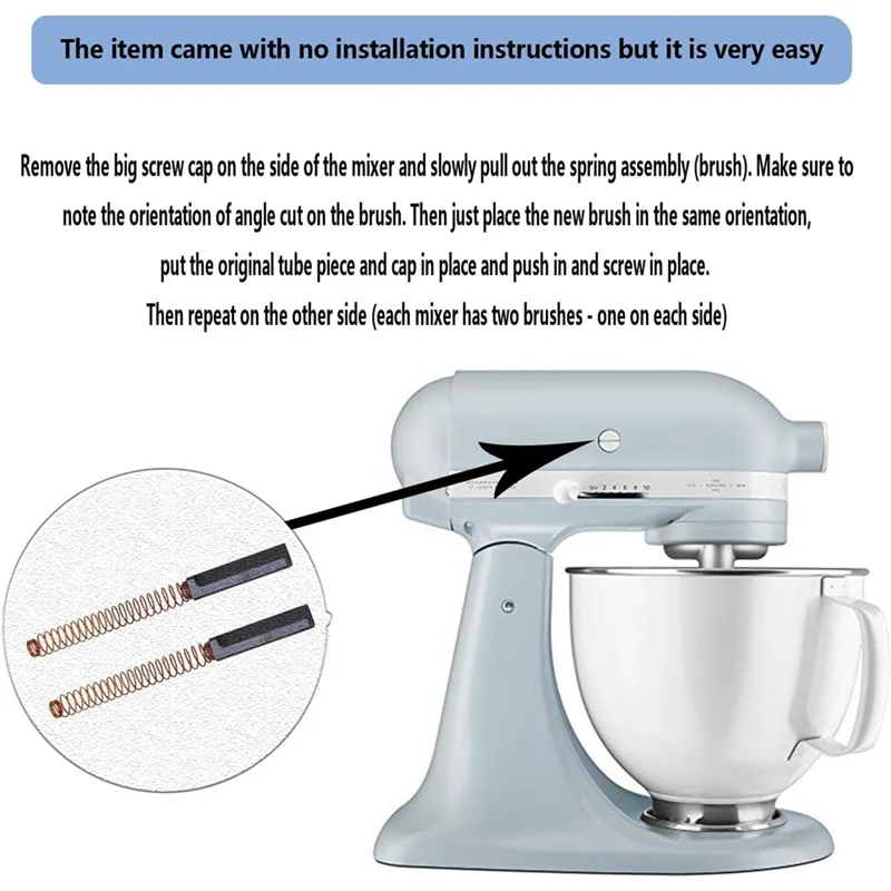 AT28-10 قطعة W10380496 فرشاة محرك الكربون استبدال لورلبول كيتشن ايد خلاط حامل W10260958 AP5178083 PS3495098