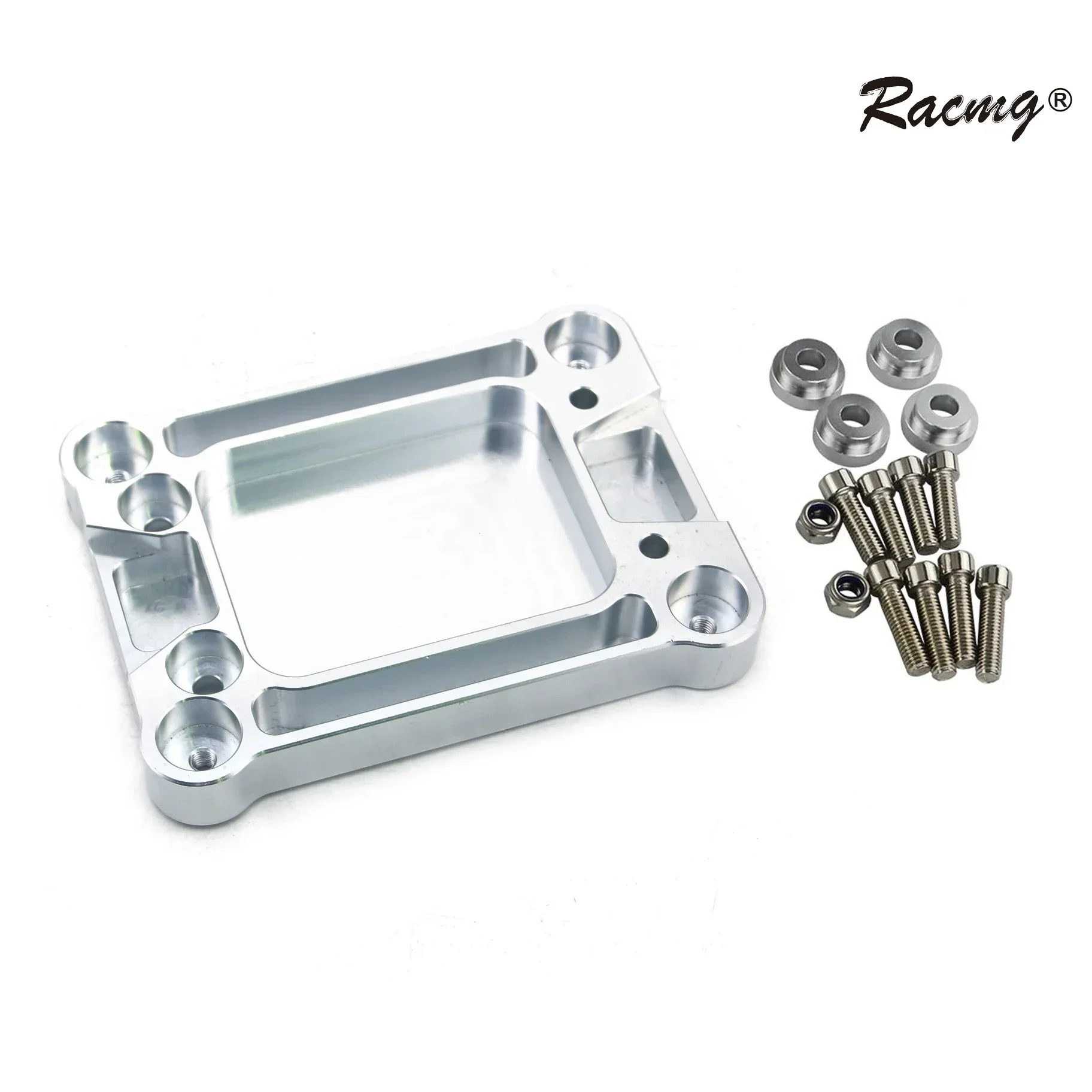 Billet Shifter Base Plate Aluminum Silver Shift Box Adapter For Civic Integra RSX / K20 K24 K-Series engine EG EK DC2 EF