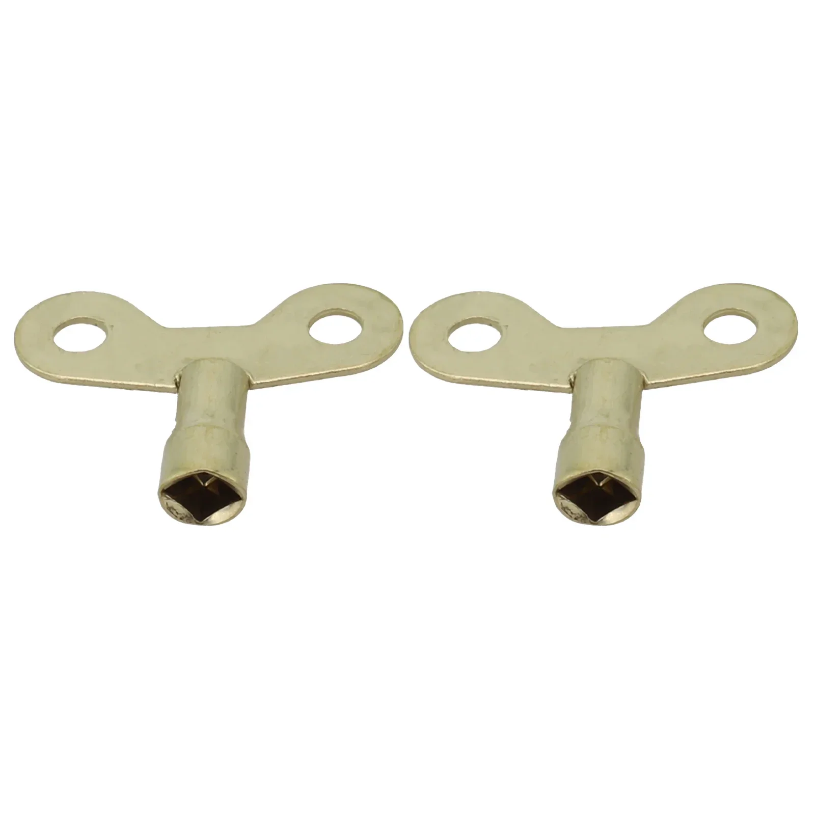 2Pcs Square Socket Brass Radiator Keys Plumbing Bleeding Key Solid Water Tap Air Valve Plumbing Tool Bleeding Key Solid Water