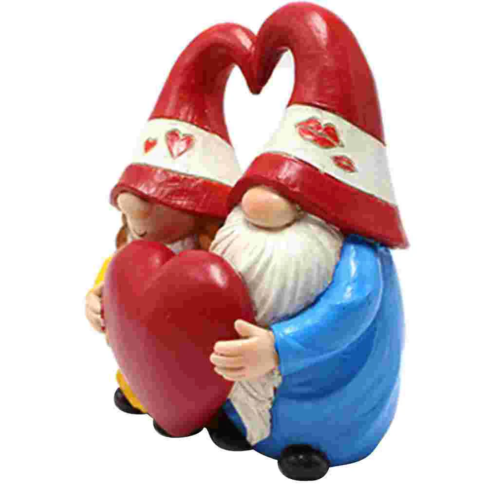 

Garden Couple Ornaments Decor Decorative Gnome Figurines Decorate Love Statues Yard Adornments Resin Scene Decors Lovers Gnomes