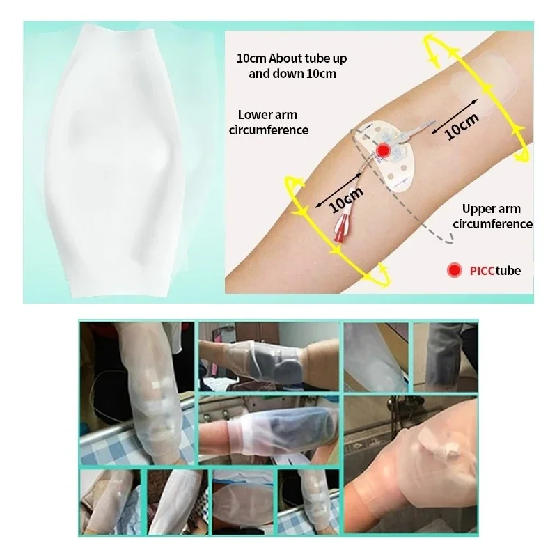 PICC Shower Protective Cover Medical Silicone for Upper Arm Waterproof  Reusable