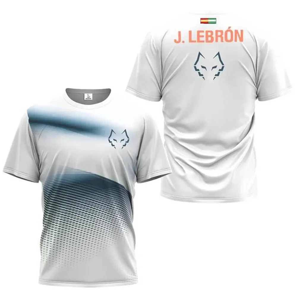 Camisola de manga curta com decote em O masculina, camiseta de tênis, moda badminton, uniforme esportivo, respirável, secagem rápida, cajon raposa,