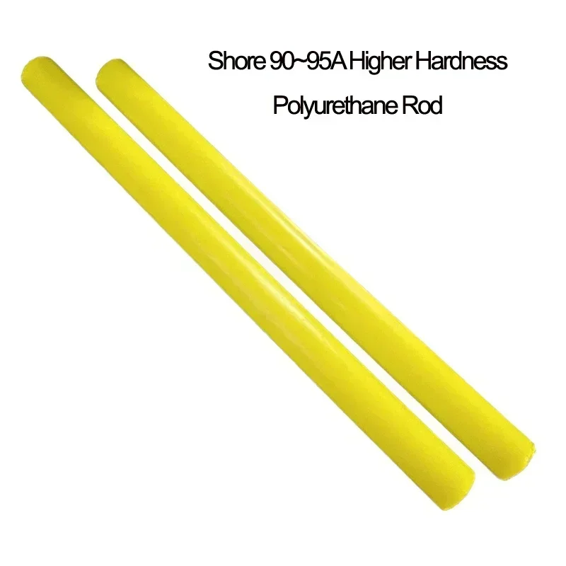 Shore 90~95A Higher Hardness Solid Yellow Polyurethane Round Rod  Wear-resistant Reducing Vibration Gaskets Tools Shock Absorber