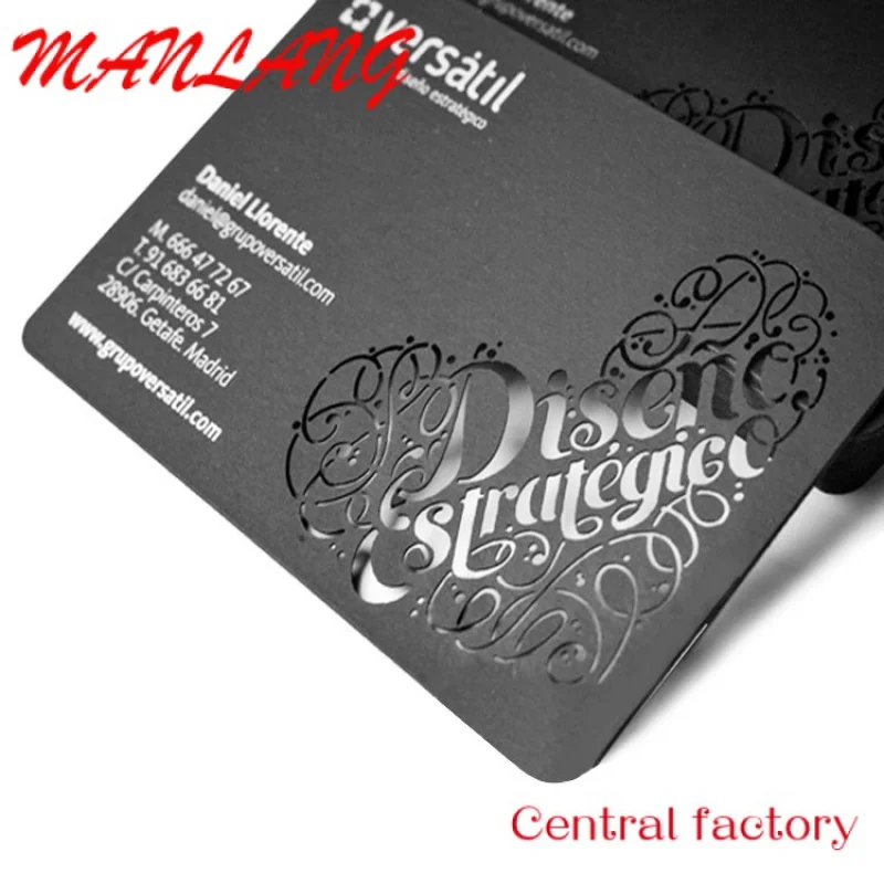 Custom  luxury kraft large make ur own business cards leaflet printing embossed hot foil makeul business cards