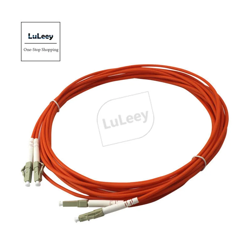 10pcs LC LC MM 62.5/125-2.0 Multi-Mode Pigtail Wire Jumper Dual-Mode Dual-Core Optical Fiber Cable 3m