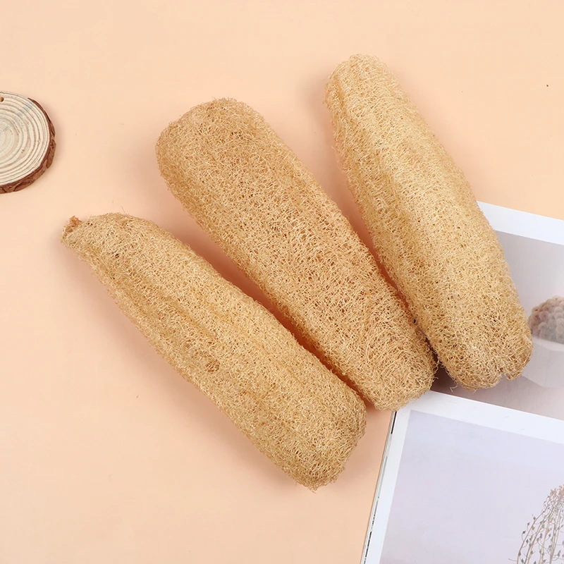 Full Loofah Natural Exfoliating Biodegradable Loofah Sponge Cellulose Natural Shower Sponge Scrubber For Kitchen Bathroom