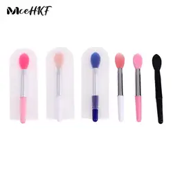 1PCS Small Makeup Brushes Lipstick Applicator Brushes With Anti-lost Cover For Lip Care Makeup Use Silicone Lip Brush