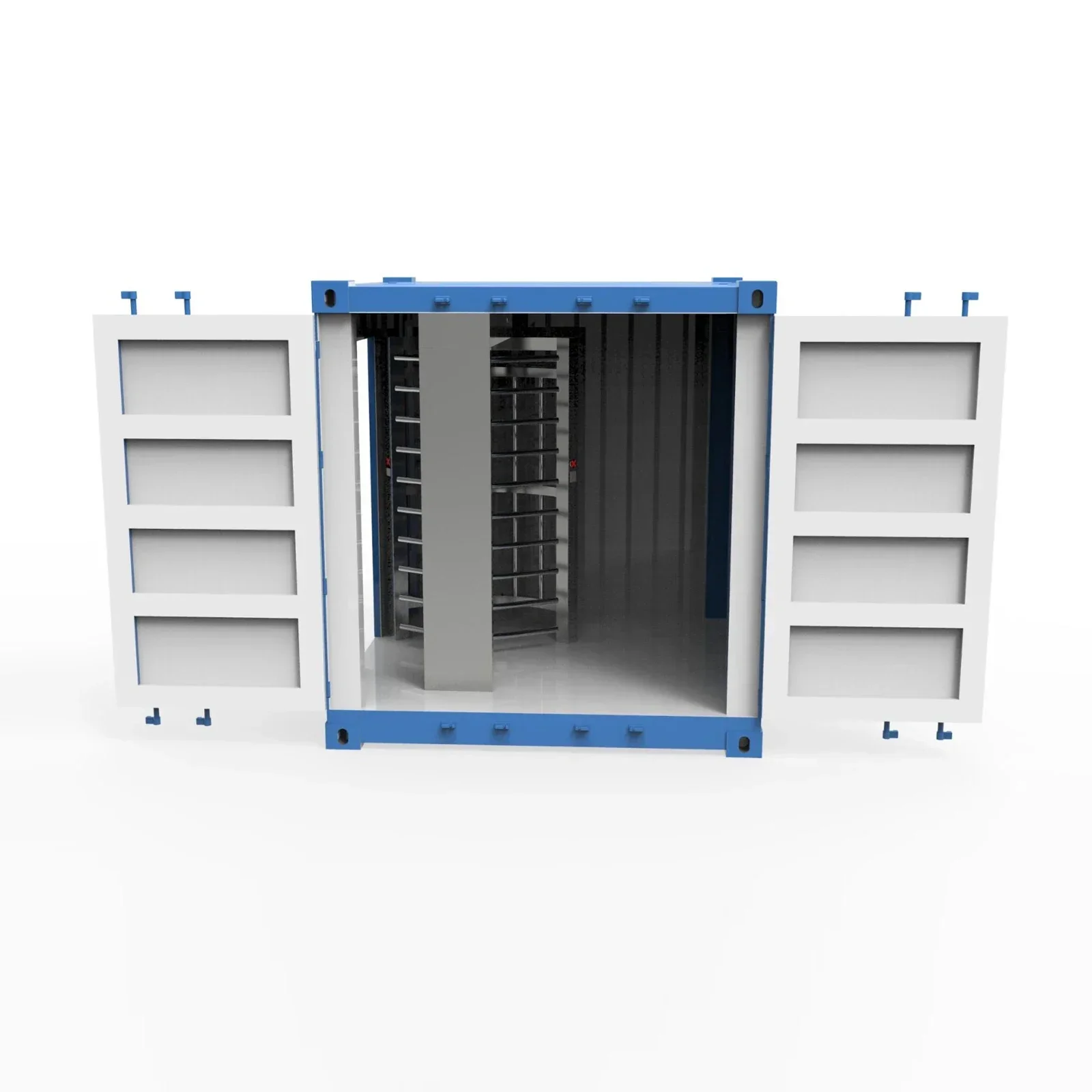 Industrial Container Turnstile For Secure Site Access With RFID And Fingerprint Recognition