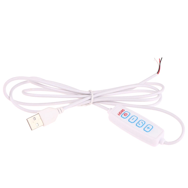 1pcs USB 5V LED Dimmer สายไฟ Tri-สี Dimming ภายนอก 1.5M 4-Key Controller สายความสว่างปรับ