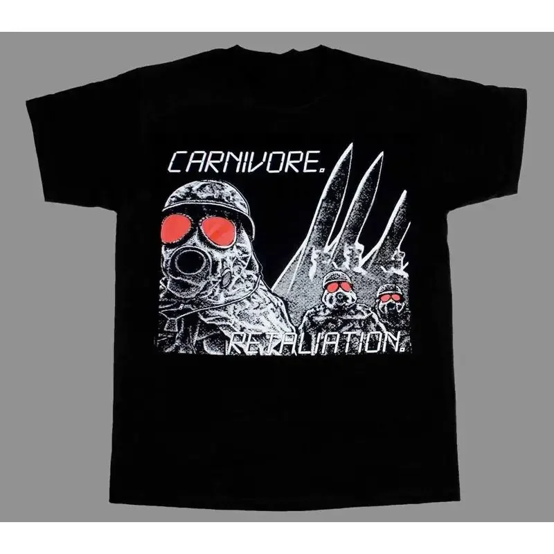 Retro CARNIVORE Band Retaliation T Shirt Black S 4XL 1J0232