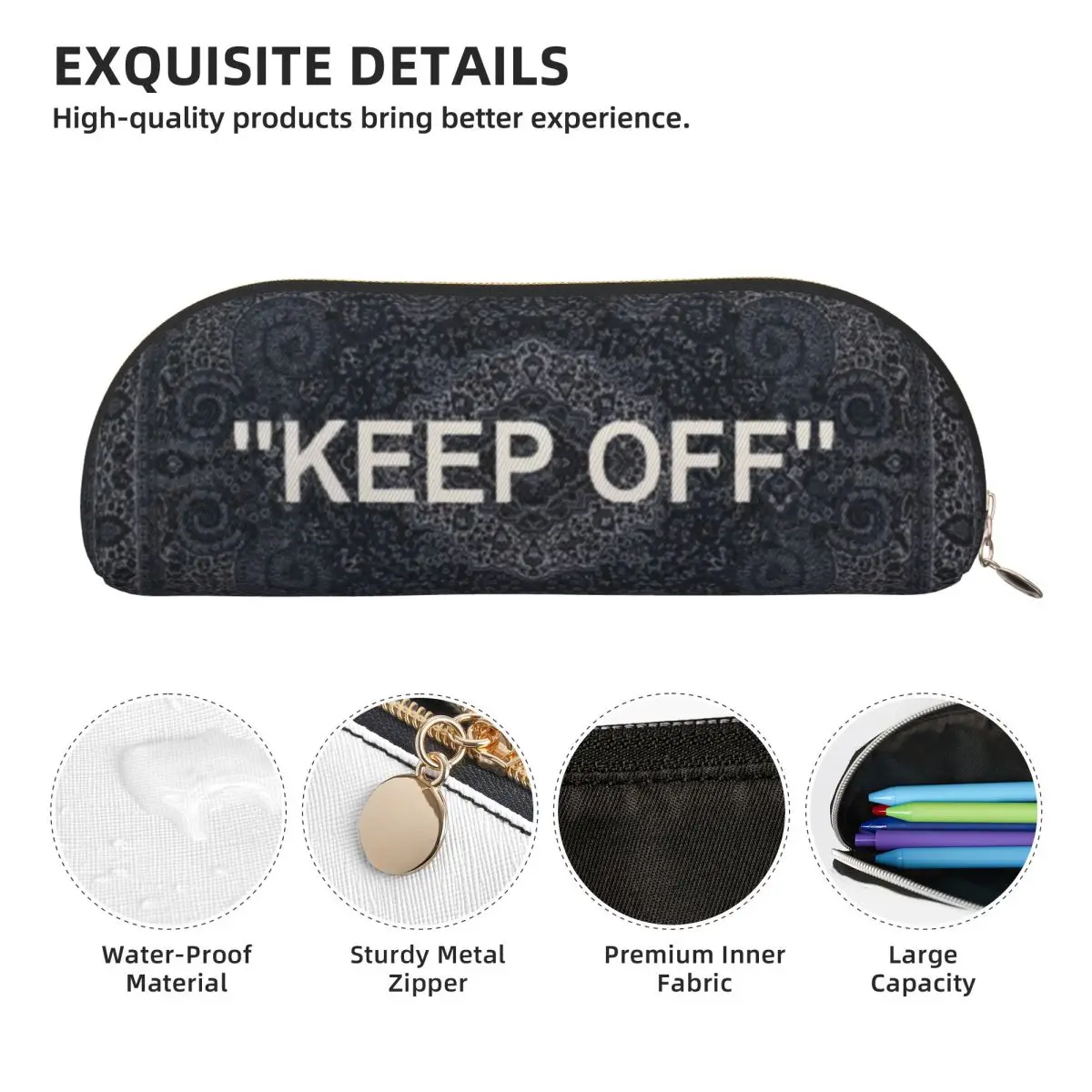 ペンケースに触れないでください鉛筆ポーチ収納文具用品大容量収納ペンボックス鉛筆バッグ学生学校用