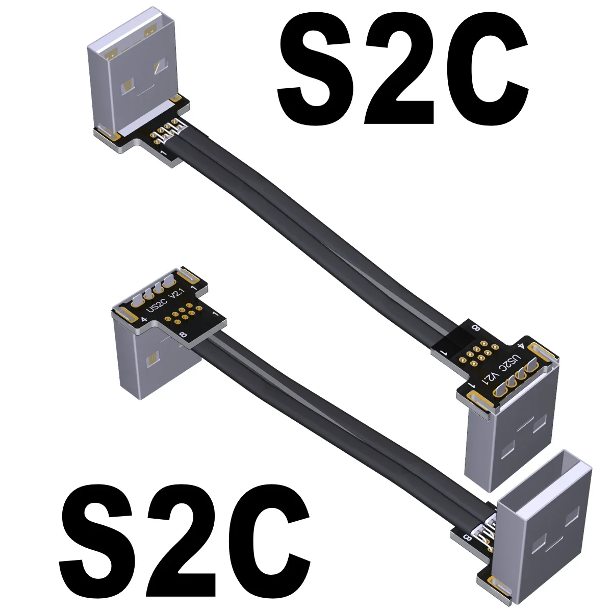 FFC Type-A USB 2.0 Extension Ribbon Cable Fold 90 FPV Slim Flat Soft Flexible FPC Charge FPV Brushless Handheld Gimbal Monitor