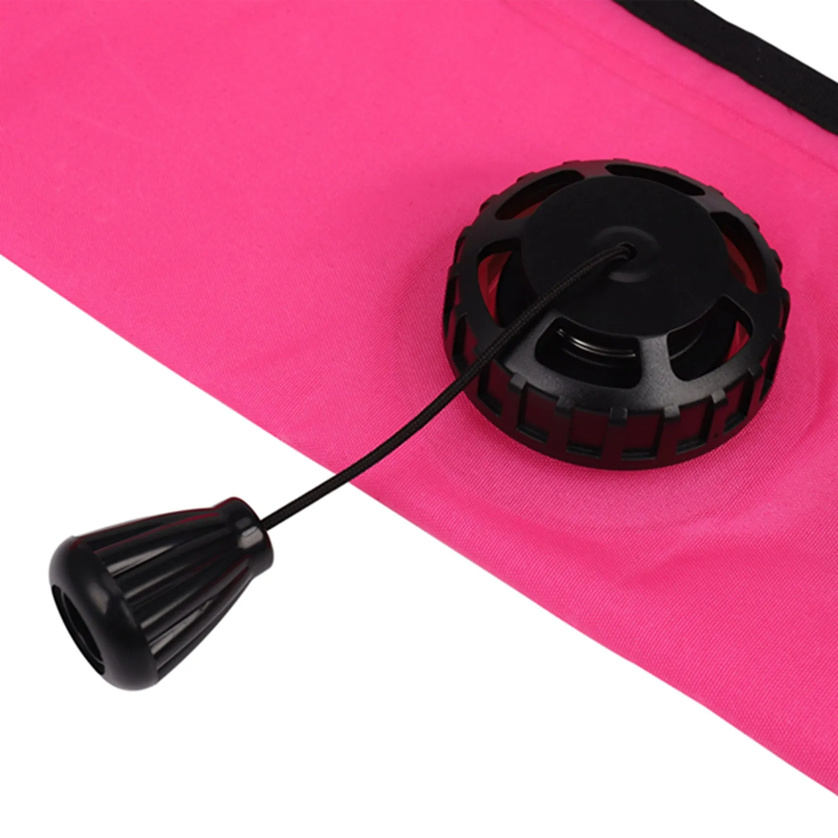 AAA87 1M Scuba Diving Inflatable SMB Surface Signal Marker Buoy Visibility Float Signal Tube Sausage,Rose Red